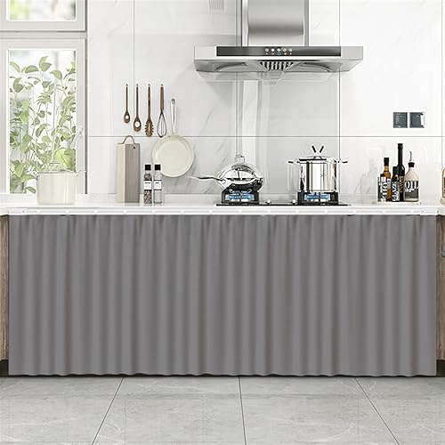 Liveinu Cortinas de gabinete para cocina, baño, cortina a prueba de polvo para estantes, panel de pared, puerta colgante, gancho y bucle, Liveinu Cortinas de gabinete para cocina, baño, cortina a prueba de polvo para estantes, panel de pared, puerta colgante, gancho y bucle,