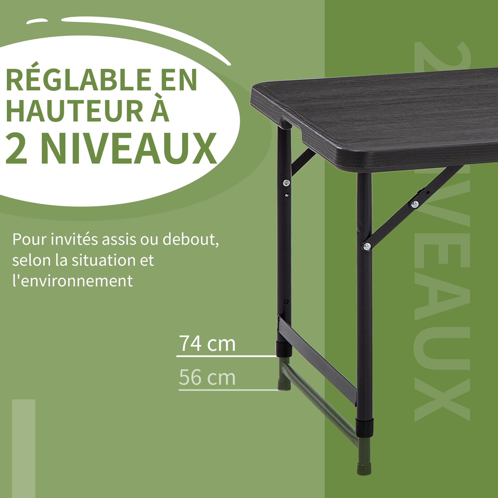 Table De Jardin Outsunny Table De Jardin Rectangulaire Pour 8 Personnes