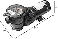 Vista 80 de SWIMLINE HYDROTOOLS Above-Ground Pool Motor Pump, Hydro-Flo 0.3 HP w/ 1980 GPH, Vertical