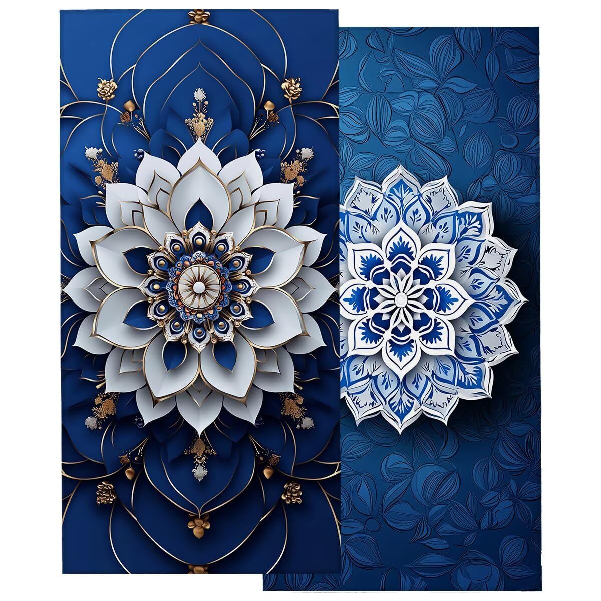Telo Mare Grande 100x200cm 2 Pezzi, Telo Mare Microfibra Asciugatura Rapida, Mandala Asciugamano Palestra Uomo, Antisabbia Aasciugamani Microfibra Accessori Viaggio, Asciugamano da Palestra -3641