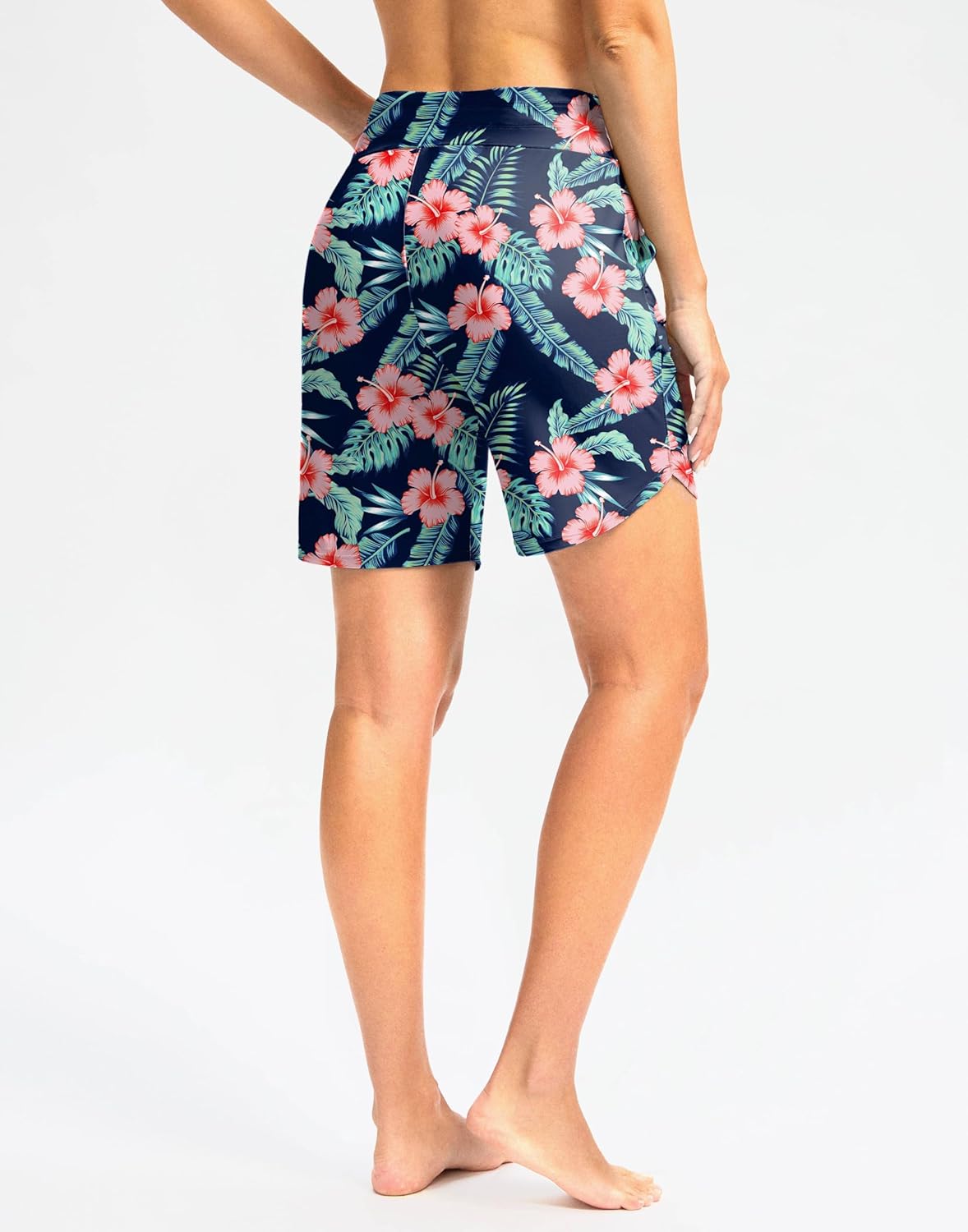 G Gradual Women's 7" High Waisted Swim Board Shorts with Pockets Quick Dry Beach Swimming Shorts for Women with Liner - Image 2