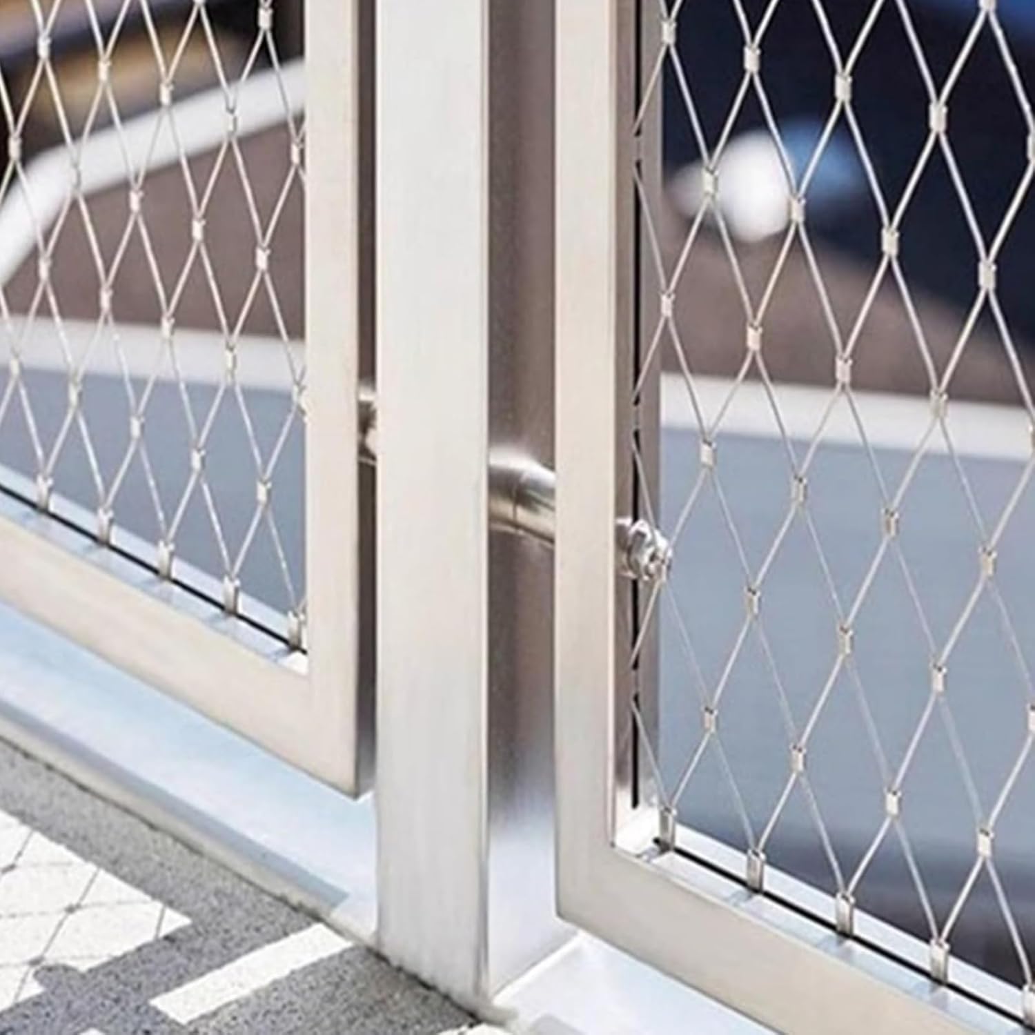 Barandilla de Malla de Alambre de Acero Inoxidable 304, Malla de Cable Flexible, Valla de protección contra caídas for escaleras de balcón (tamaño: Alto 1,2 x Largo 3 m)