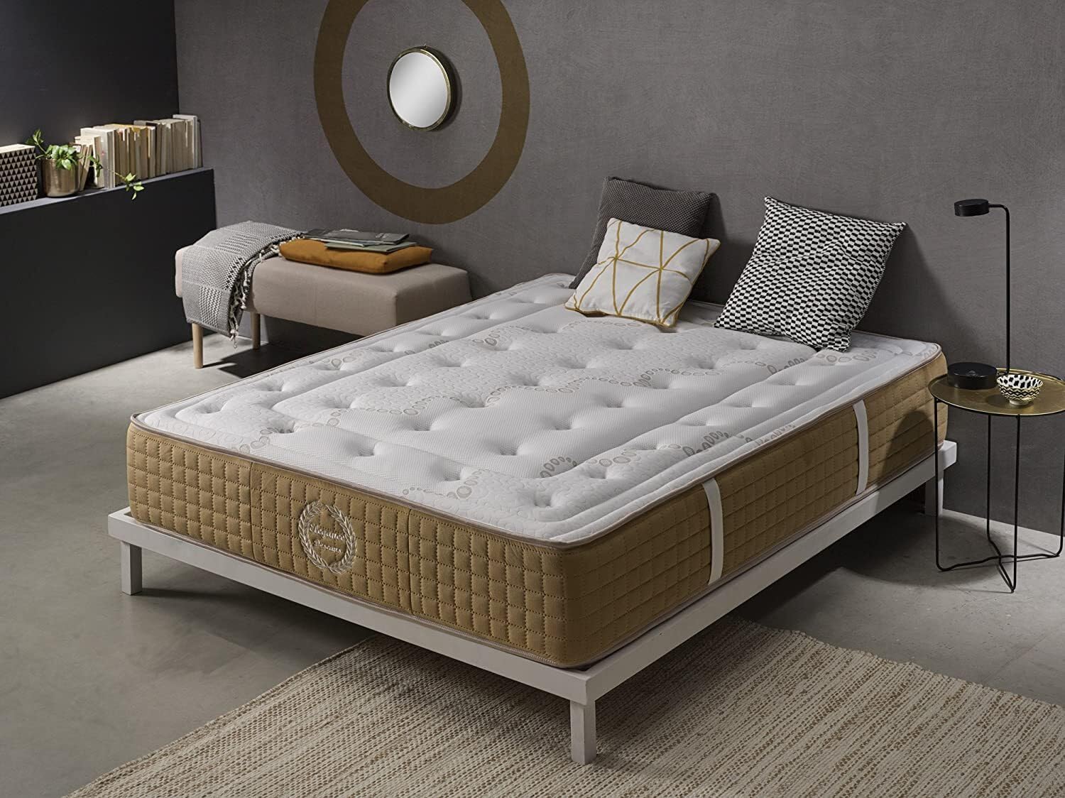 Simpur, Colchón 120x190 cm Bliss Confort, Grosor 25 cm, 11 Zonas de Confort, Soporte Firme, Espuma viscoelástica, ortopédico, Extremadamente Duradero