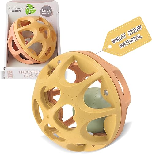 Miniatura 3 de Montessori - Juego de pelota de sonajero y bloque para bebé, 24 juguetes sensoriales apilables + juguetes masticables para la dentición para niños