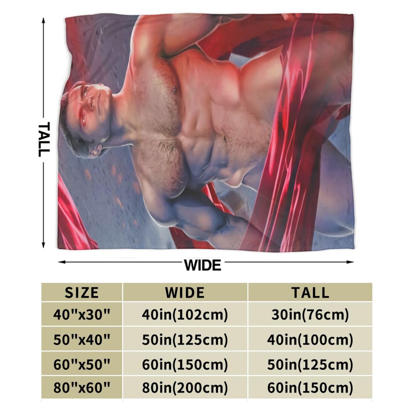 Ultraweiche Flanell-Decke Mit Henry Cavill Motiv – 60x50 Zoll, Mikrofaser, Für Sofa & Bett
