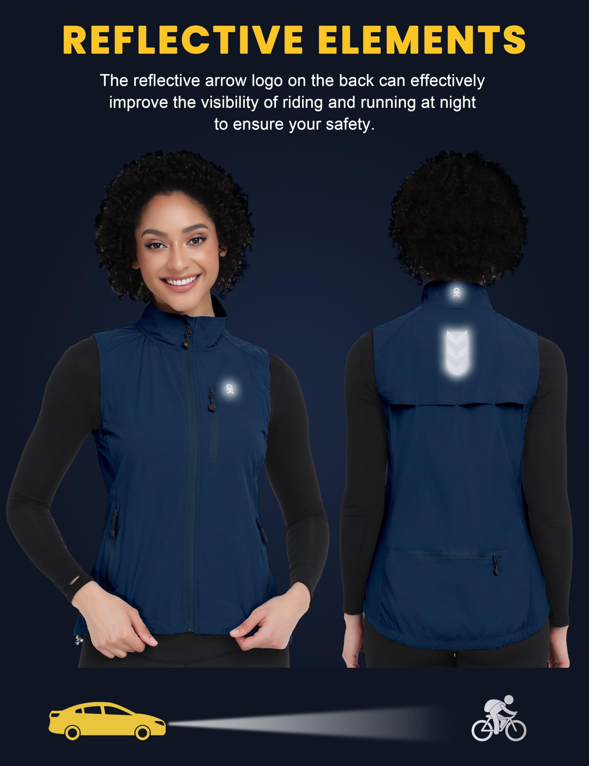 Little Donkey Andy Women's Outdoor Stretchy Cooler Quick Dry Stand Up Vest