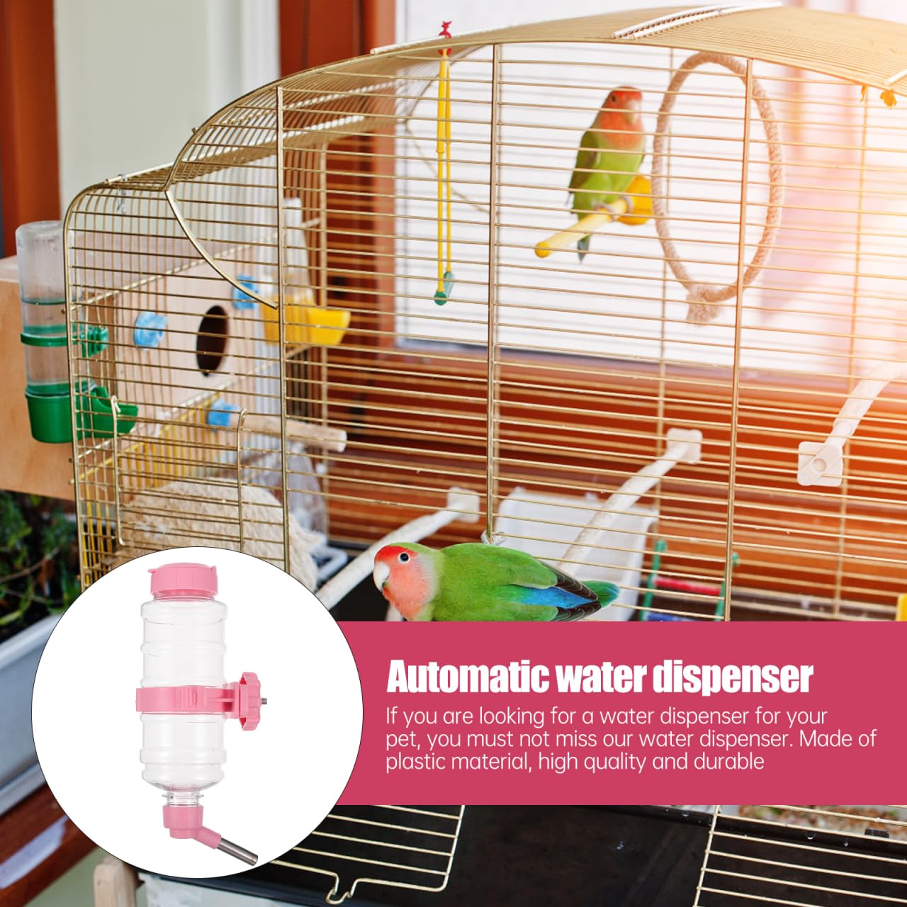 Crystal Clear Water Bottle (8.5 oz.) - Durable Lightweight Plastic Water Bottle for Sugar Glider, Hamster, Squirrel, Gerbil, Hedgehog, Guinea Pig, Rat, Mouse, & Other Small Pets