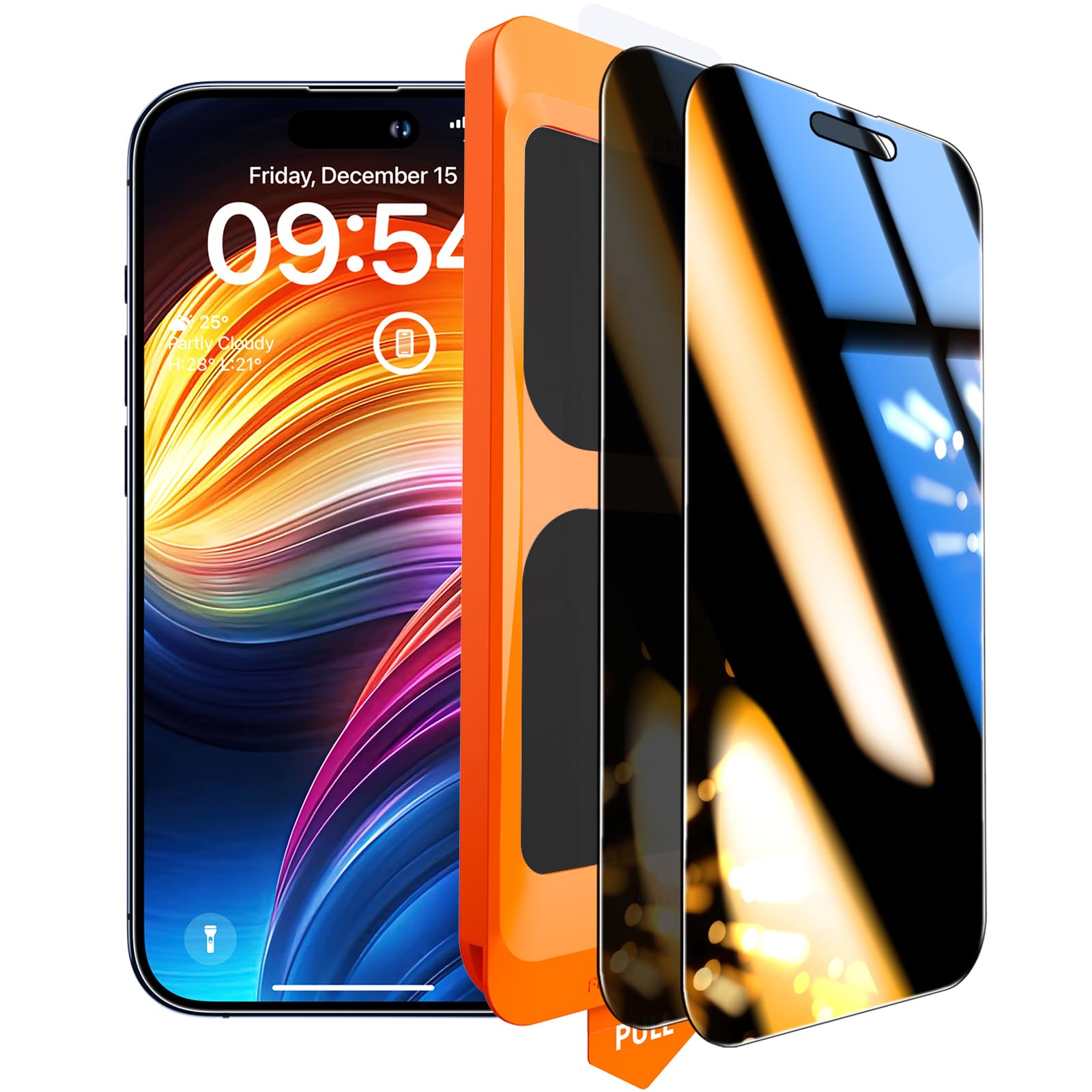 TOCOL Protector Pantalla para iPhone 17 Pro Max, Alineación Automática para Una Instalación Rápida, Cristal Templado de Dureza 9H Inastillable, HD Transparente, 2 Piezas — view 48