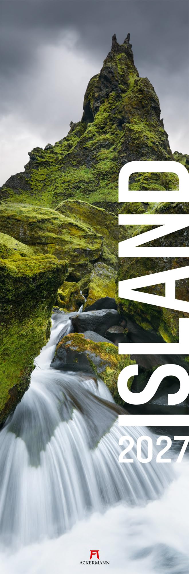 Island Vertikal Kalender 2027 | Vertikaler Panorama-Kalender im schlanken Hochformat (33x100 cm) | Für Skandinavien-Fans und Weltreisende