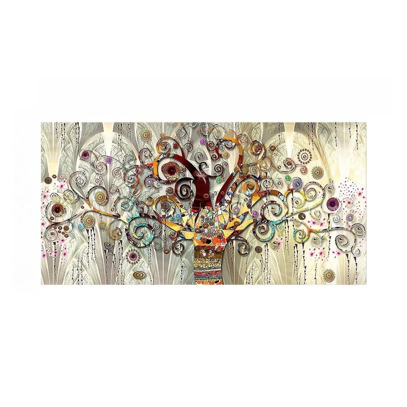 Art Mural Toile Arbre de Vie Impression Haute Définition 50x100cm