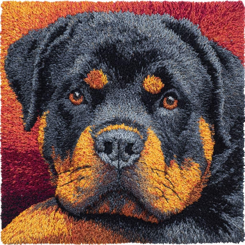Henypt DIY Latch Hook Cushions Kits, Dog