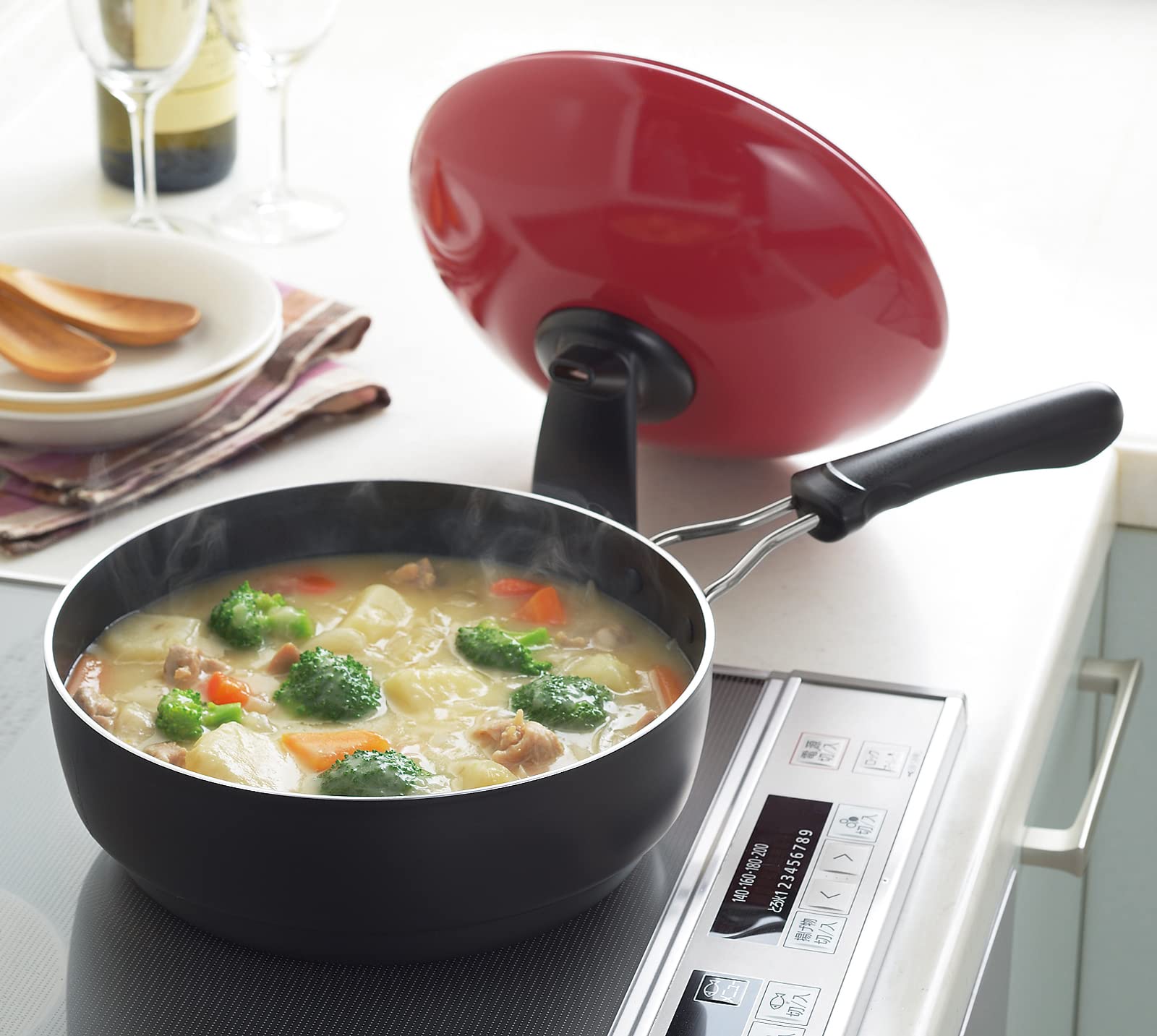 Amazon｜マロン フライパン 24cm NEWマロンパン MR-003 レッド