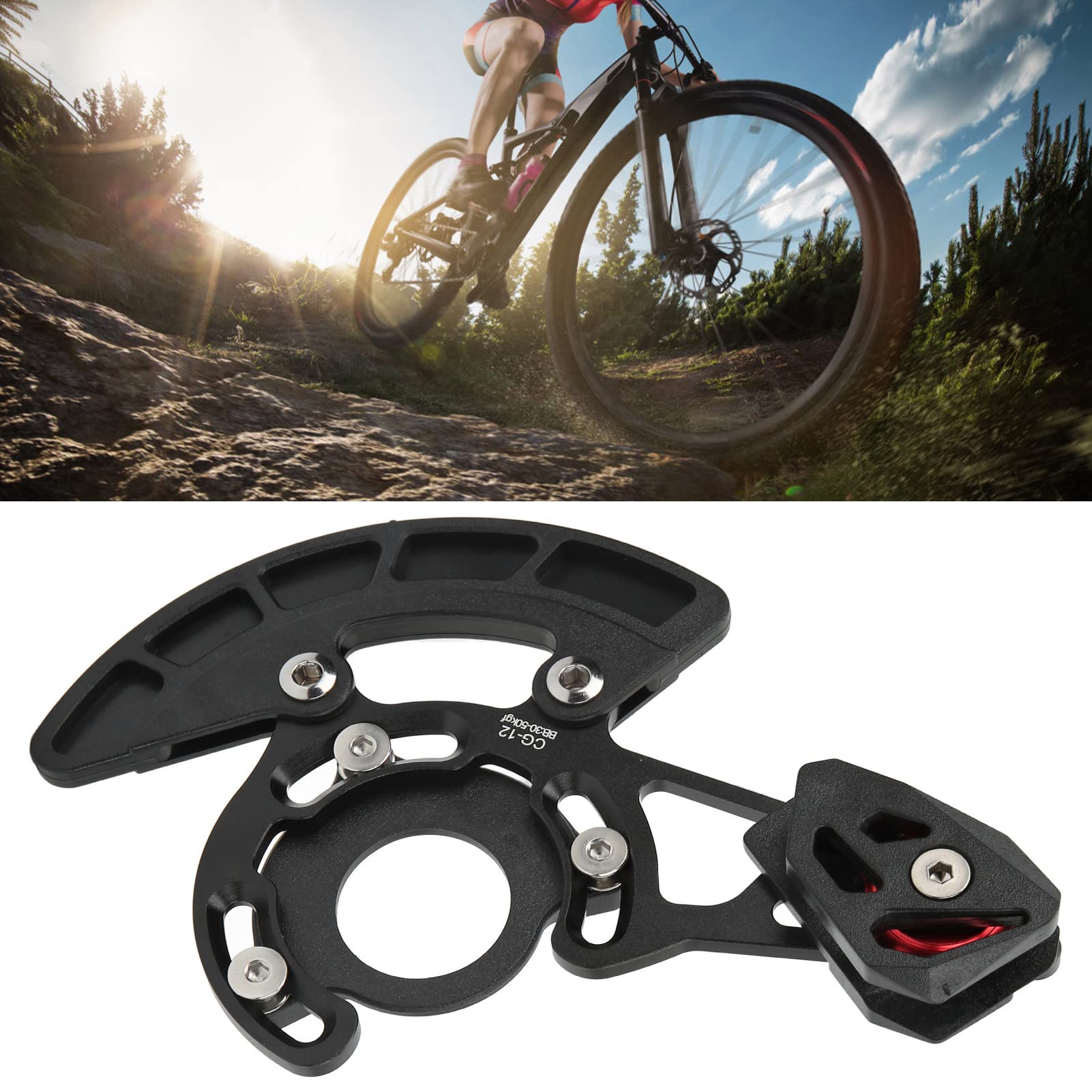 Guidacatena per Bici, Protezione Catena per Bici in Lega di Alluminio e Nylon, Catcher Guida Catena Leggero, Paracatena di Ricambio per Bici per Ciclismo