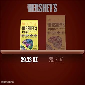 HERSHEY'S Assorted Flavored Eggs, Easter Candy Bulk Bag, 29.33 oz