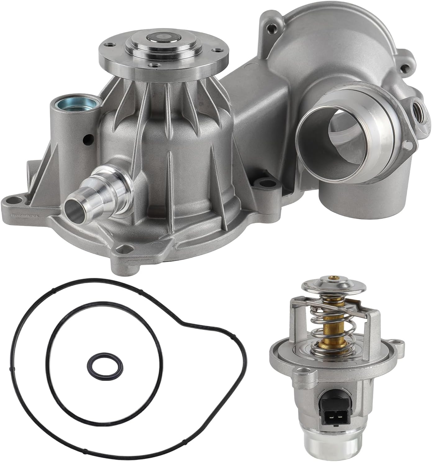 AUTOKAY Engine Water Pump with Thermostat Housing and Gasket Kit for BMW 550i 650i Base 2006-2010, 750i 750Li Base 2006-2008, X5 4.8i 2007-2008, X5 M 2010, X5 xDrive48i 2009-2010