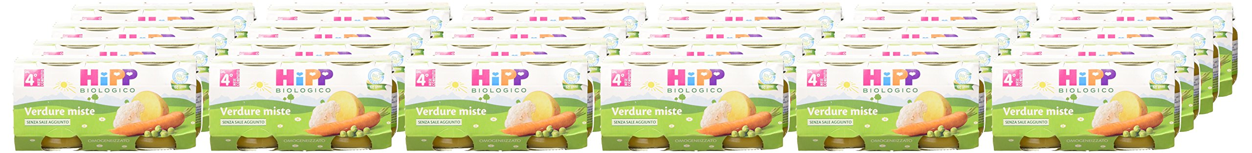 HiPP - Omogeneizzato di Verdure Biologico per Neonati, Gusto Verdure Miste, Senza glutine, Senza Sali e Aromi Aggiunti, 24 Vasetti da 80 g - 5
