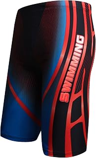Jammer Swimsuit Mens Solid Swim Jammers Endurance Long Racing Training Swimsuit