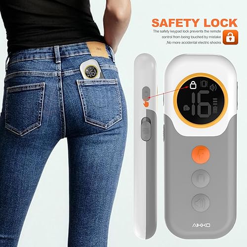 Miniatura 3 de Aikko Collar de choque para perro - Collar electrónico recargable con control remoto de 2400 pies (gris)