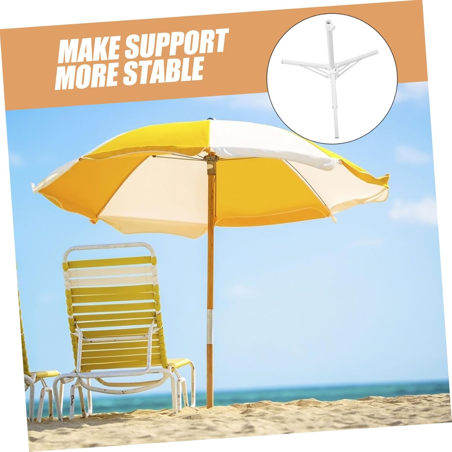 BESPORTBLE Outdoor Patio Umbrella Stand Base Portable Support for Beach Umbrellas Lightweight Easy Installation Design for Travel Use