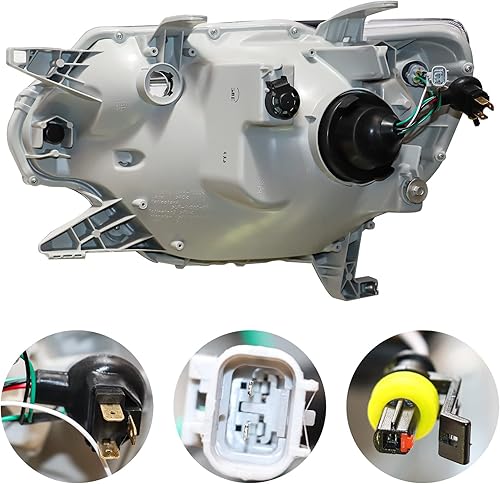 Miniatura 8 de CNCEST Faros delanteros LED DRL para proyector de barra, lente transparente, carcasa negra, juego de pares de faros para Toyota Tacoma 12-15,