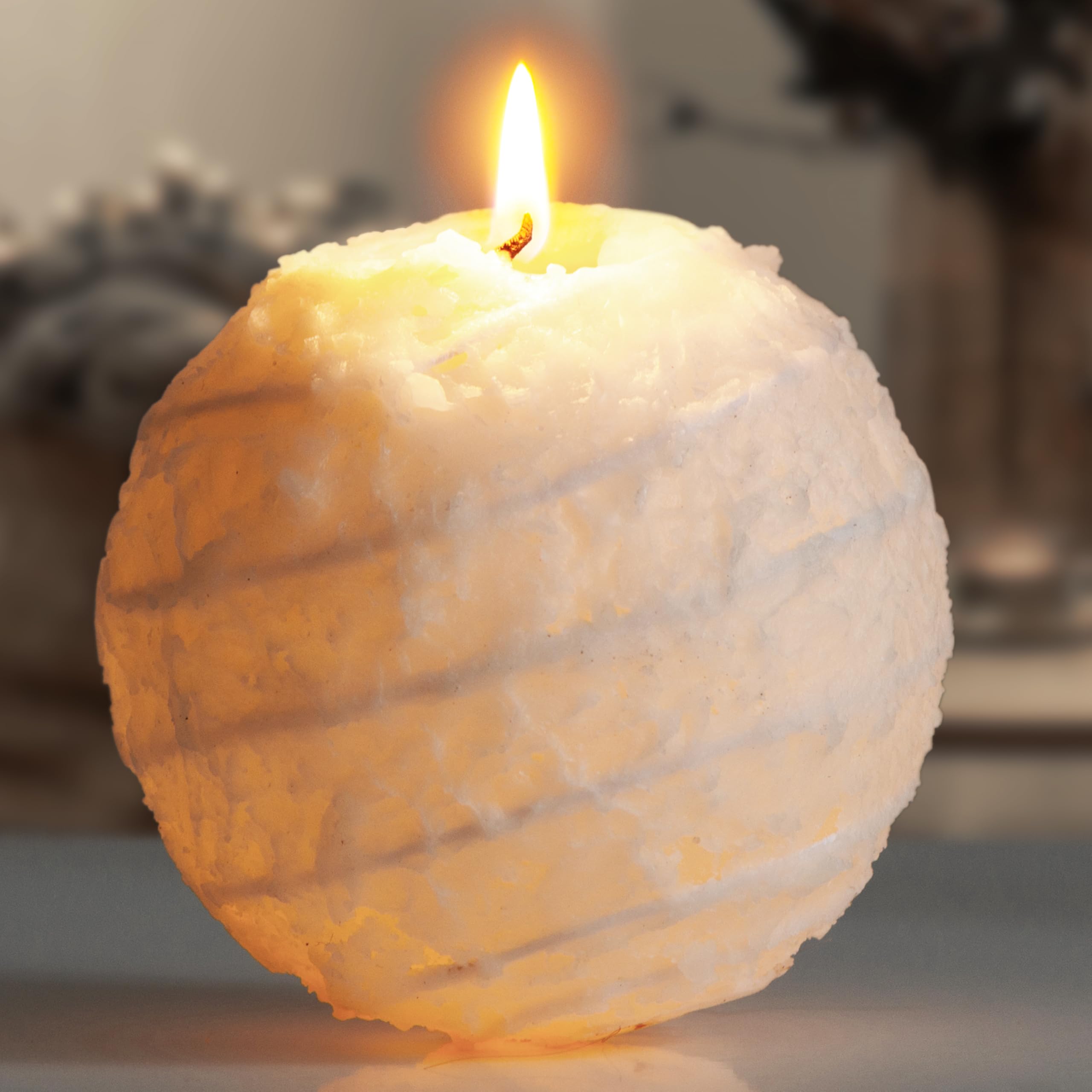 Spiral Beeswax Candle Unscented, 4.5