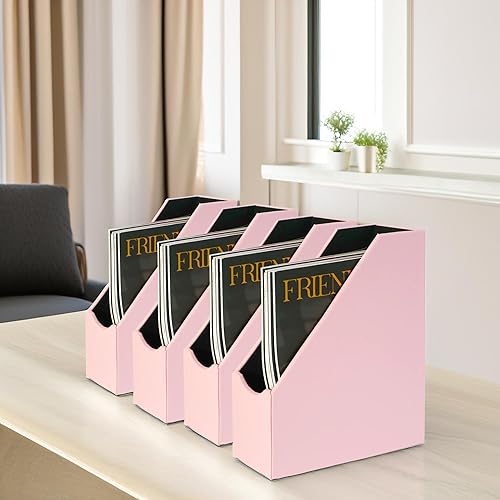 Miniatura 3 de UnionBasic Soporte para archivos, organizador de documentos de escritorio de cuero sintético, soporte de papel para oficina en casa, clasificador de