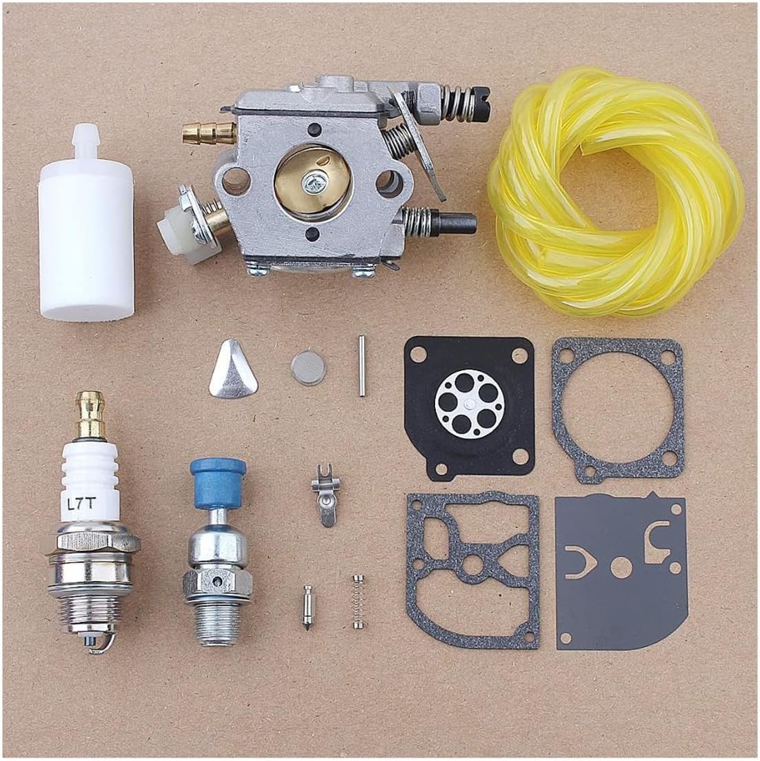 Patio, Lawn & Garden Carburetor Fuel Filter Hose Repair Kit for 51 55 Chainsaw 503281504 with Decompression Valve Spark Plug Outdoor Powertool Parts & Accessories