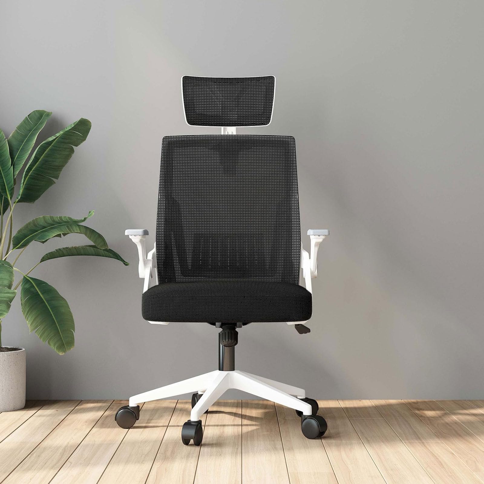 Silla De Oficina Ergonómica, Silla De Gaming con Respaldo Alto Ajustable, Silla De Trabajo Reclinable, Cómoda Y Giratoria 360°, para Personas Altas Y Corpulentas, con Soporte Lumbar