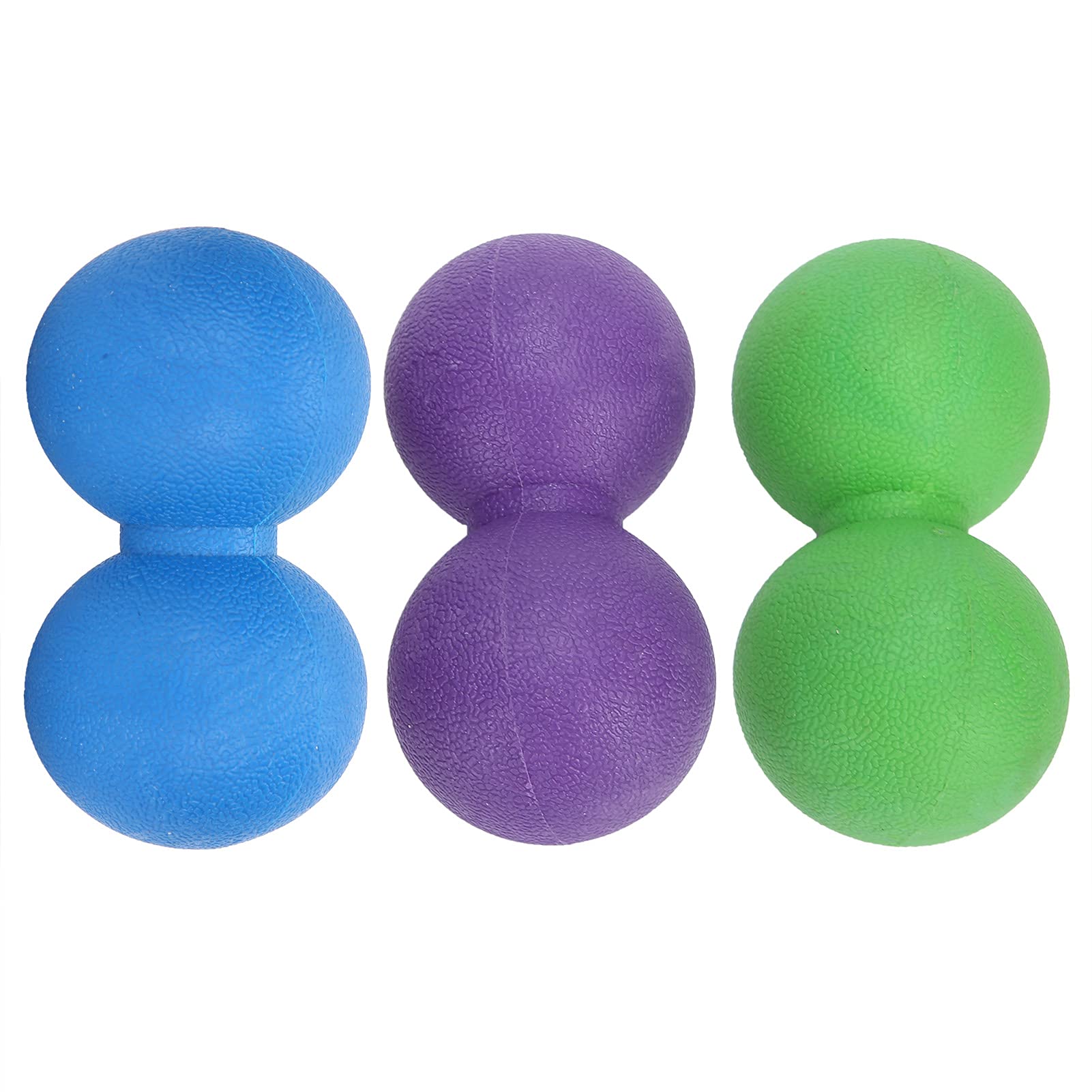 Erdnuss-Massageball Zur Muskelentspannung, Tragbares Silikon-Fitnessgerät für Büroangestellte, 12,1 Cm, 3er-Pack (lila+grün+blau)