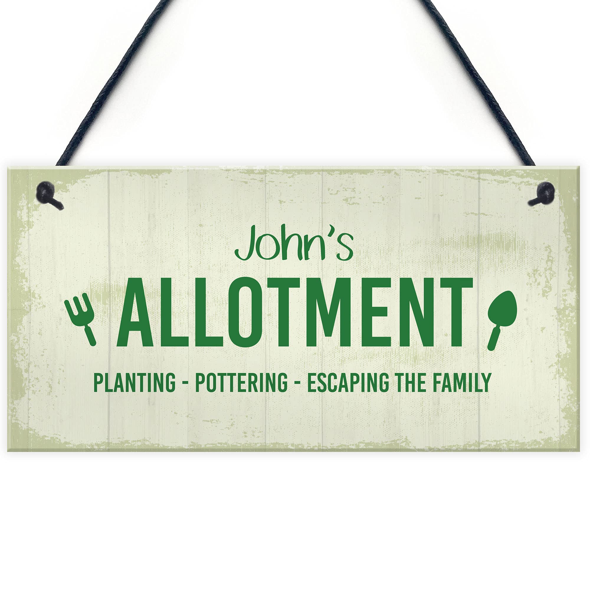 Red Ocean Personalised Allotment Decor Signs For Garden Novelty Greenhouse Home Decor Plaques