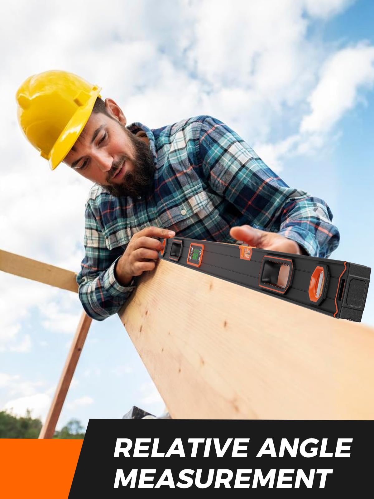 Mecurate 48-Inch Digital Level, Professional Smart Precision Torpedo Level Tool, Bright LCD Display, Audible Alerts - Image 4