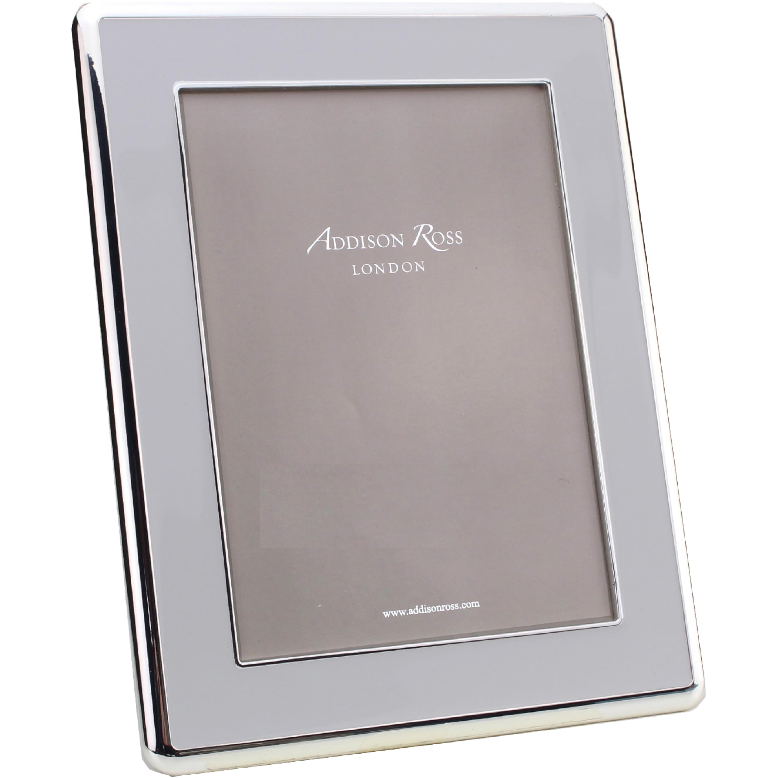 Addison Ross Grey Photo Frame 5X5cm - Portrait Or Landscape Display - Ideal Picture Frames For Gifting - Gift For Weddings, Birthday, Anniversary - Modern Design - Silver & Chiffon - 30Mm