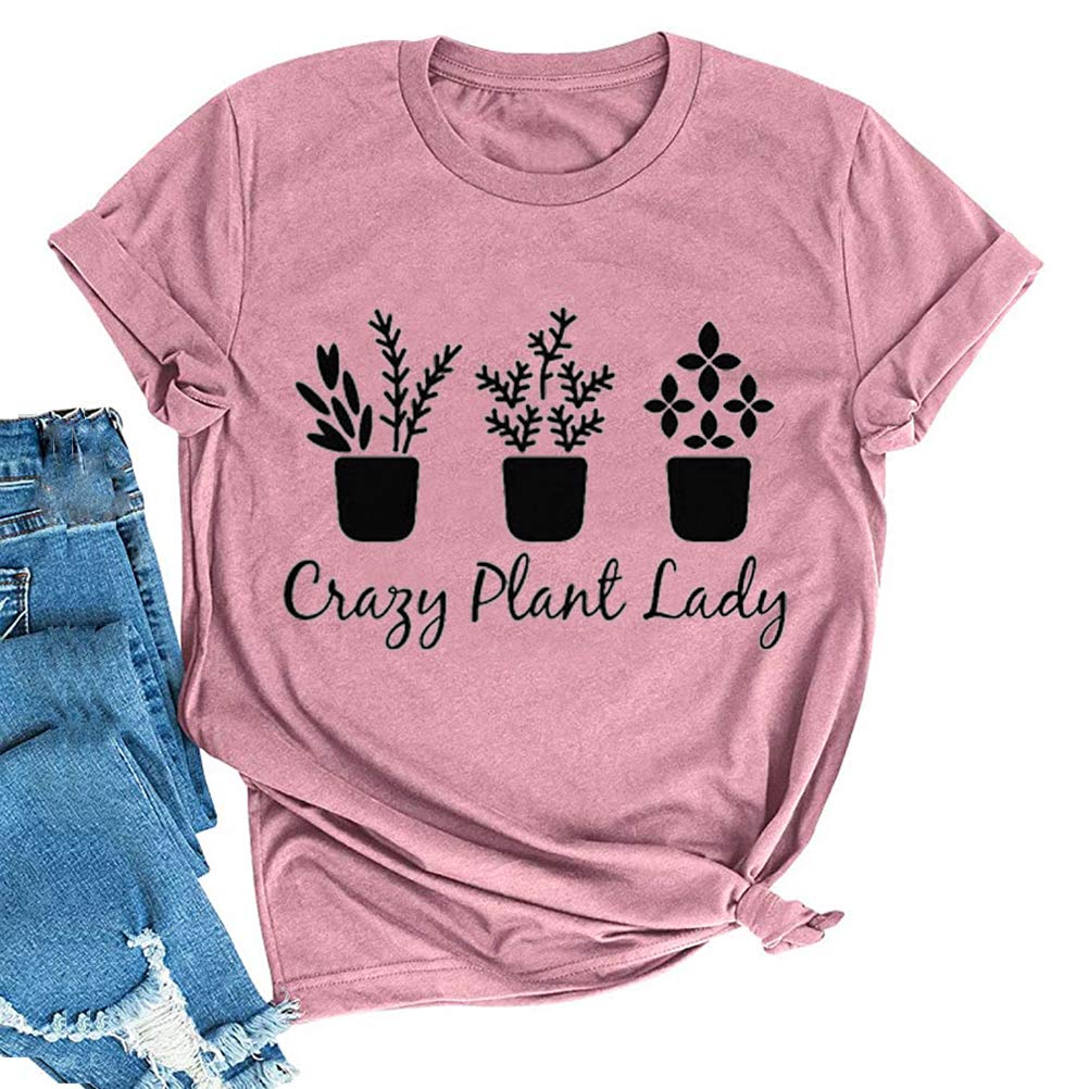 YourTopsWomen Crazy Plant Lady Graphic T-Shirt