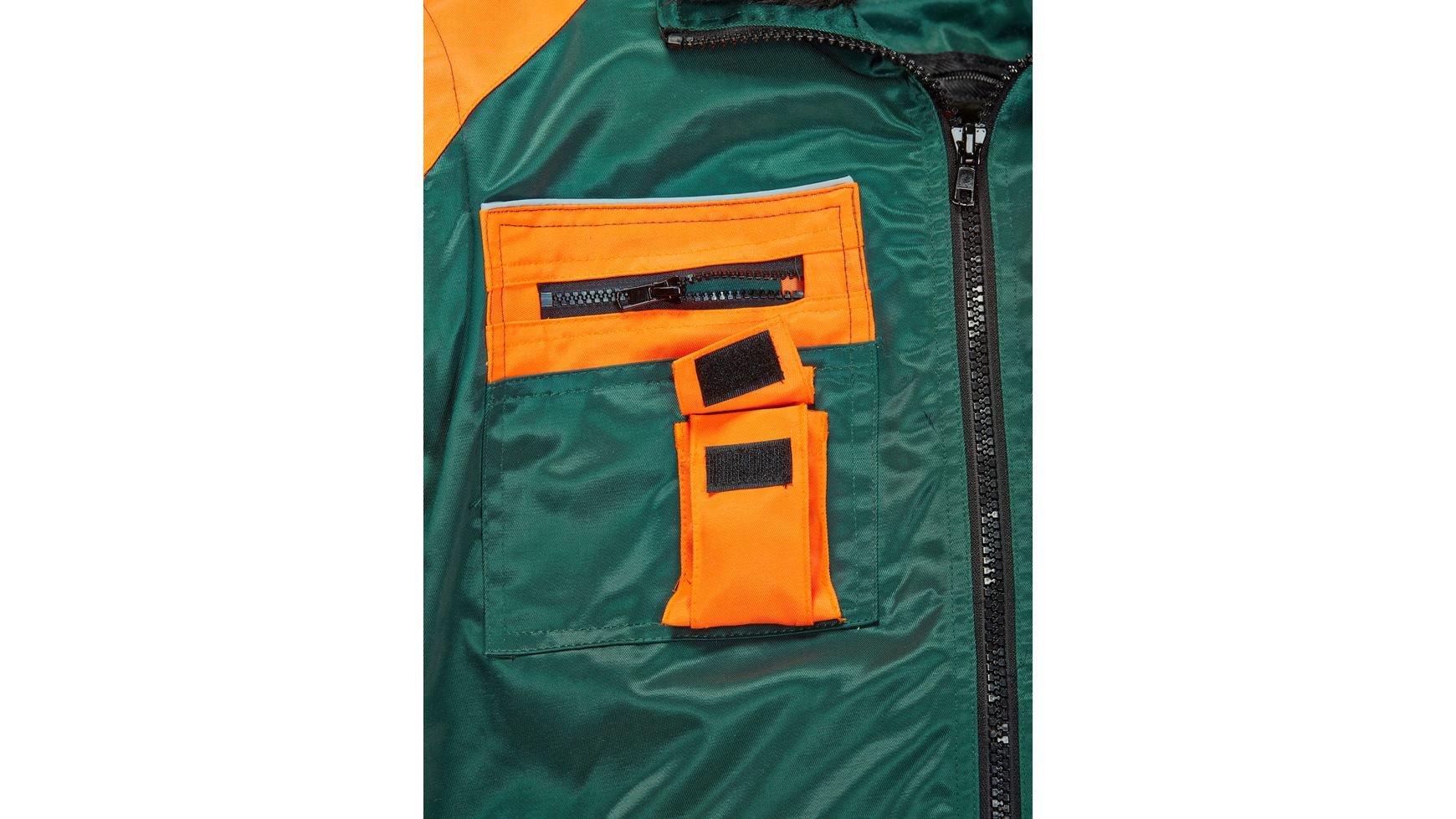 Pilotenjacke S, grün, orange