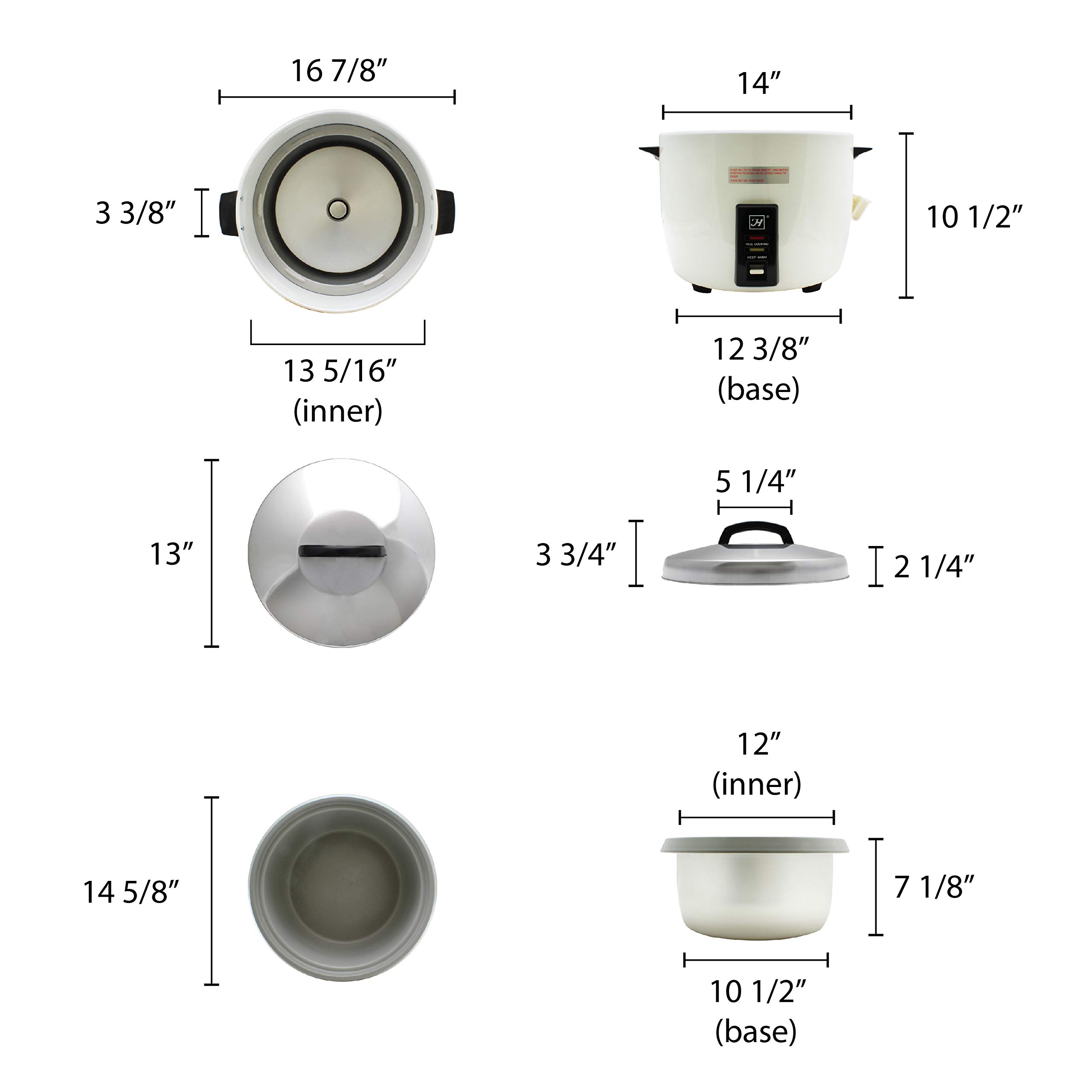 30 CUP RICE COOKER/WARMER-NONSTICK