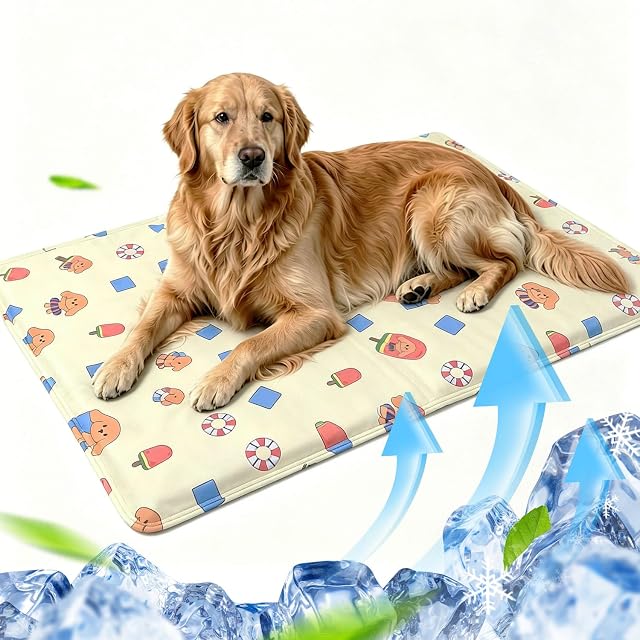 JRTYMLU Manta Refrescante para Perros Lnyección De Agua 65 * 50cm,Cama Refrescante Perro con Gel No…