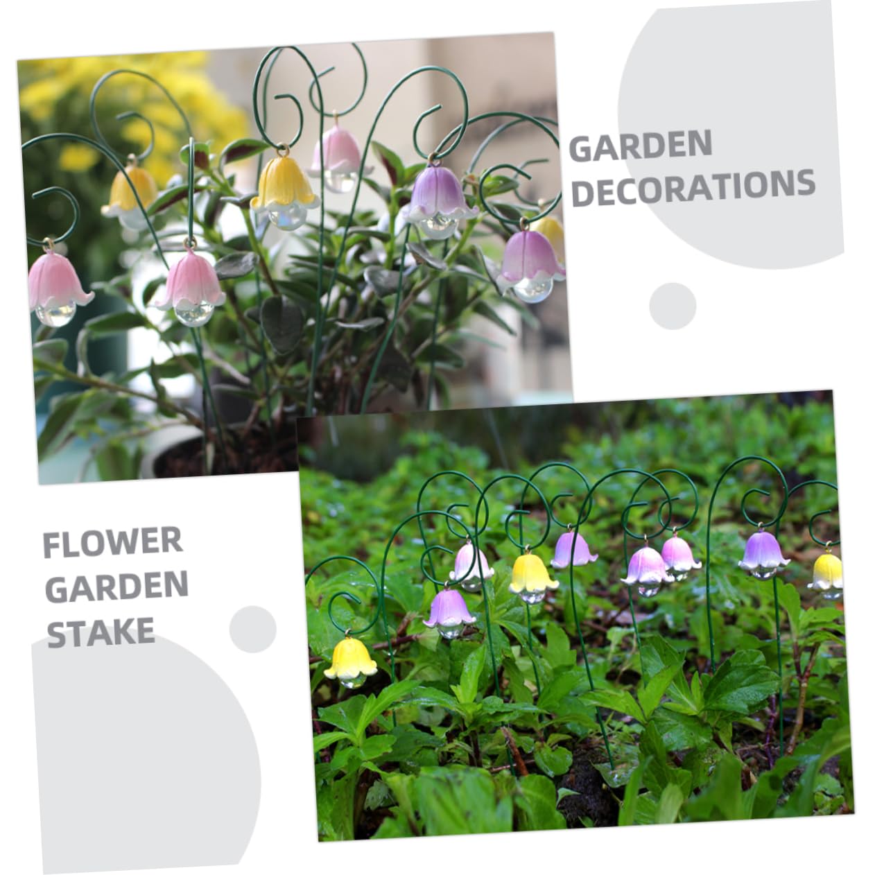 POPETPOP 36stücke Teiliges Blumenstecker Für Garten-Dekoration Dekorative Blumenstangen Aus Resin Für Blumenbeete Töpfe Und Parks Für Feste Und Feierlichkeiten