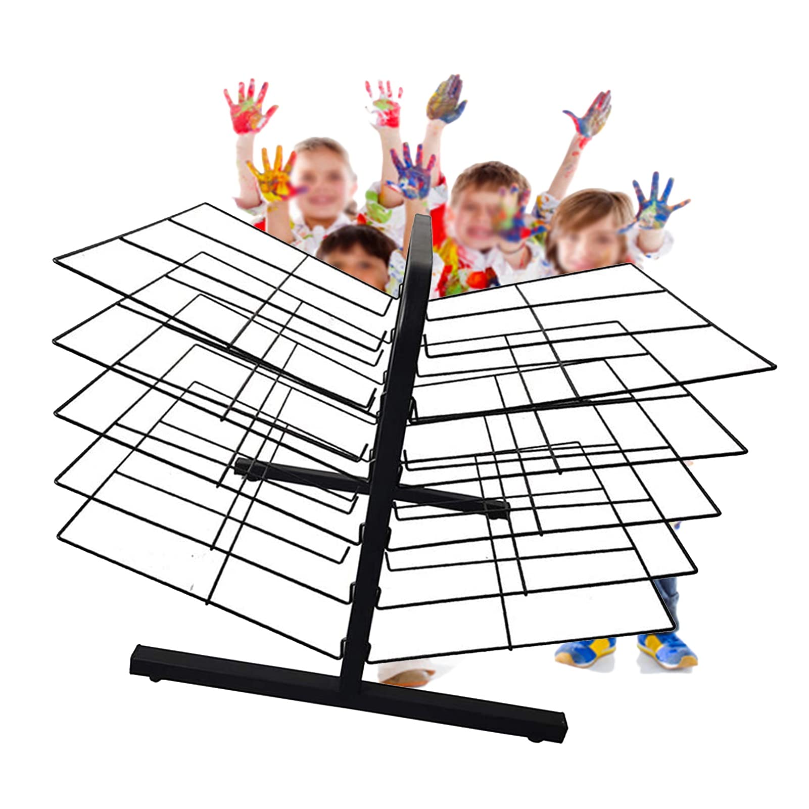 Stojak do suszenia artystycznego dla dzieci, A3, stojak na papier, do szkoły, studia, sztalug, 10 pięter, biurowy, stojak do przechowywania, idealny do malowania olejnego i organizacji dzieł sztuki