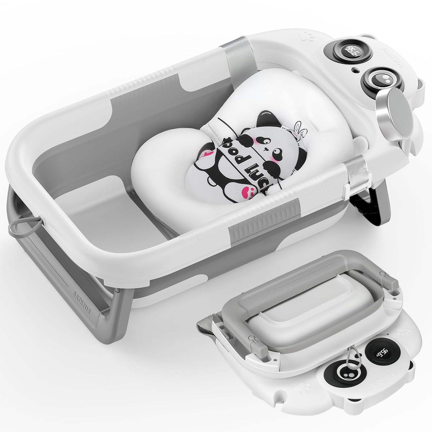 Foldable Baby Bathtub with Temperature Sensor