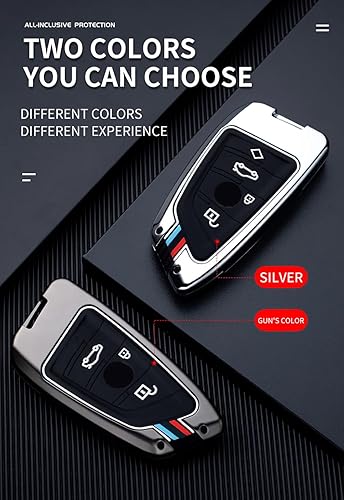 Miniatura 6 de ontto Funda para llave BMW con llavero para accesorios de la serie 1, 2, 5, 7, M, X1, X4, X5, X6, F15, F16, F48