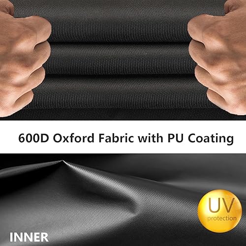 Miniatura 9 de FLYMEI Cubierta de motor fuera de borda para motor de 0 a 5 HP, cubierta de motor de barco completa, impermeable, 600D, tela Oxford resistente