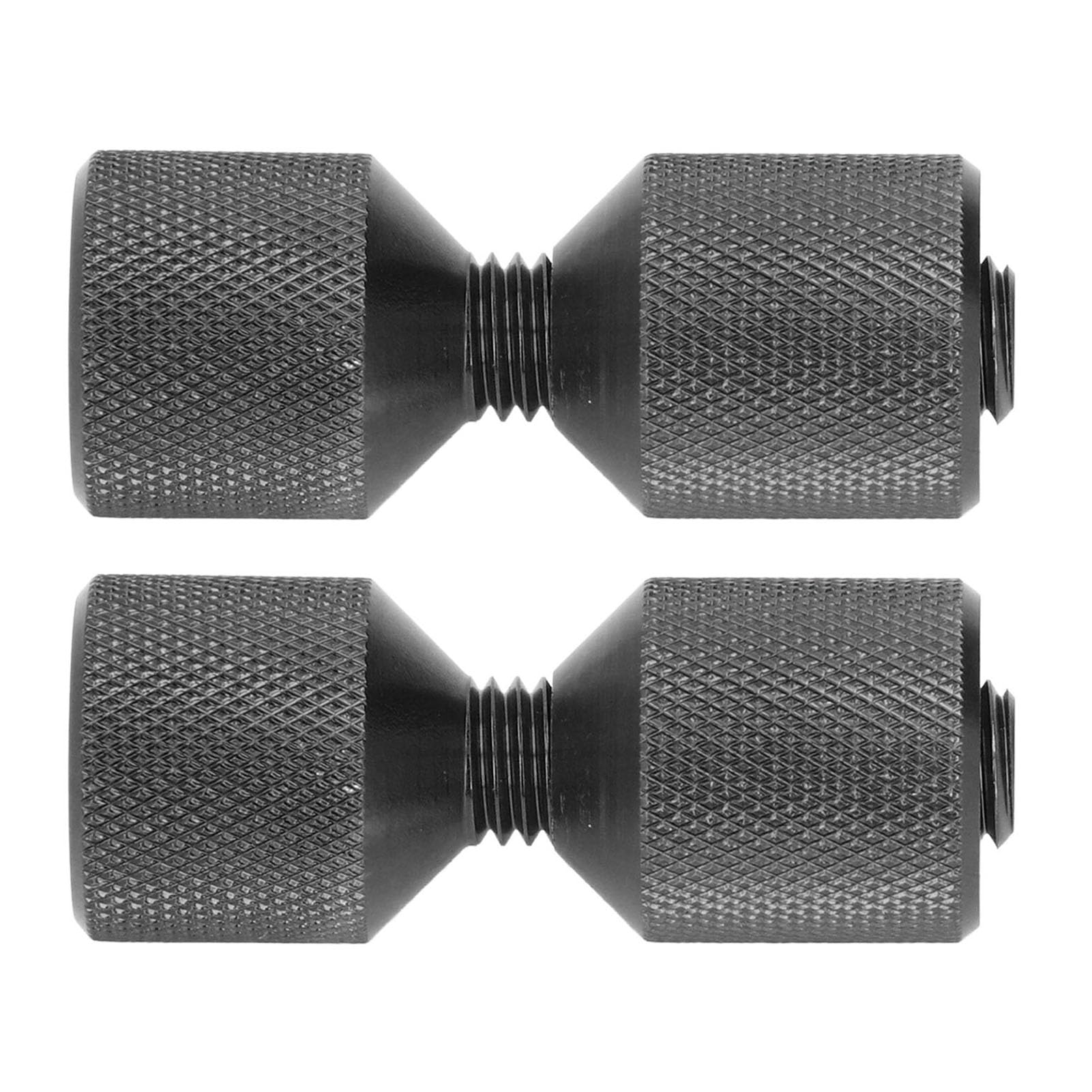 Goupilles d'alignement de Premium, 2 Pièces, 1 1/8 Pouces Anodisées A um, Jeu de Broches à Double Trou pour Brides de 0.5 à 14 Pouces 150LB (BLACK)