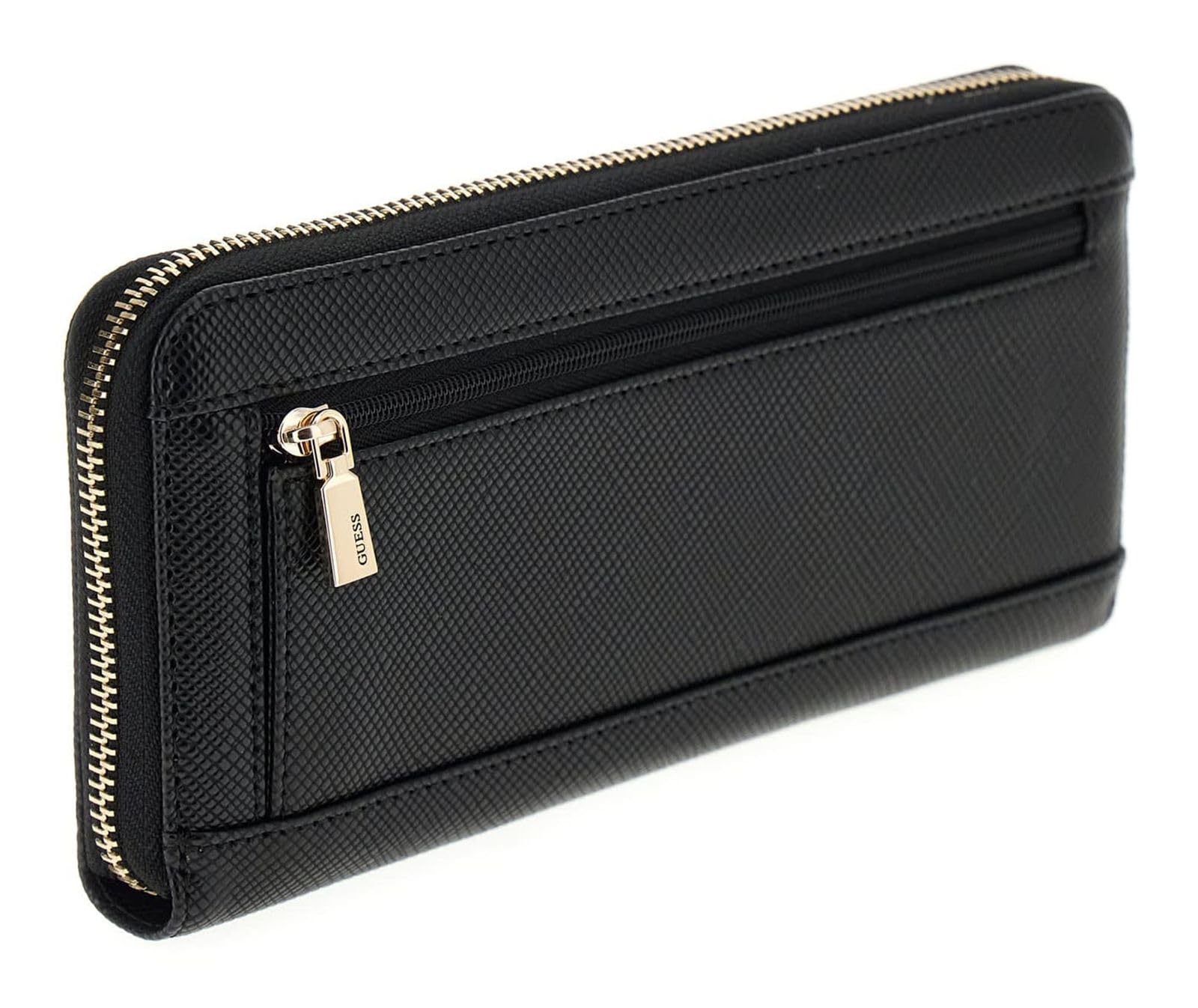 GUESS Monedero Gilda SLG Zip Around Wallet Black Negro