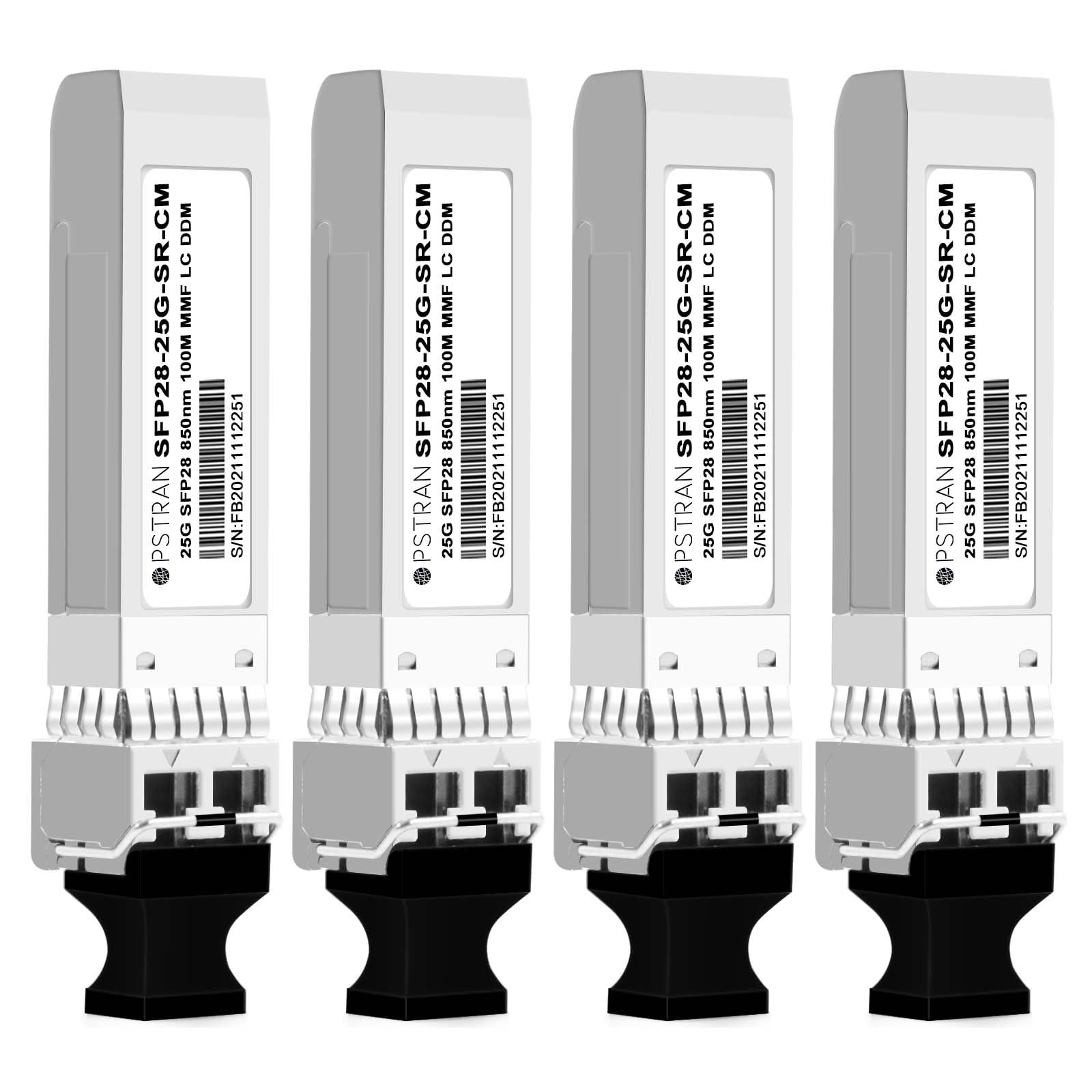 Optyczny moduł nadawczo-odbiorczy 25GBASE-SR SFP28 kompatybilny z HPE Aruba JL484A JQ074A JL074A 25G SFP28 850nm 100m DOM Duplex LC MMF 4-pak