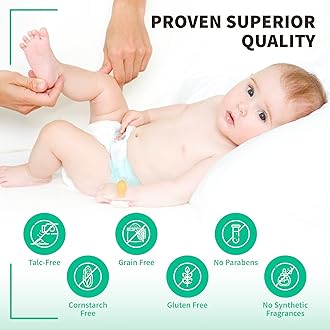 Bentonite Baby Powder, Calcium Bentonite Food Grade Baby Powder for Sensitive Skin, Travel Size Baby Powder, Gentle Baby Skin Care