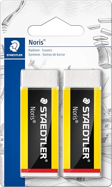 STAEDTLER 526 N20BK2 - Pack of 1 blister with 2 erasers Noris