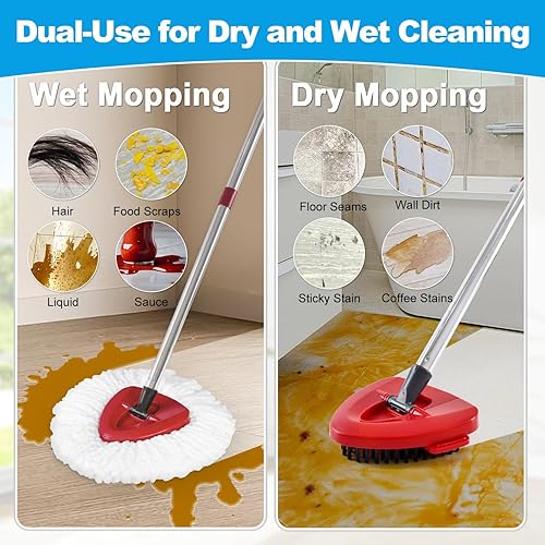 Miniatura 4 de Cabezales de repuesto para Ocedar, cabezal de repuesto para fregona o Cedar Easywring 1 tanque, cabezales de repuesto para trapeador giratorio