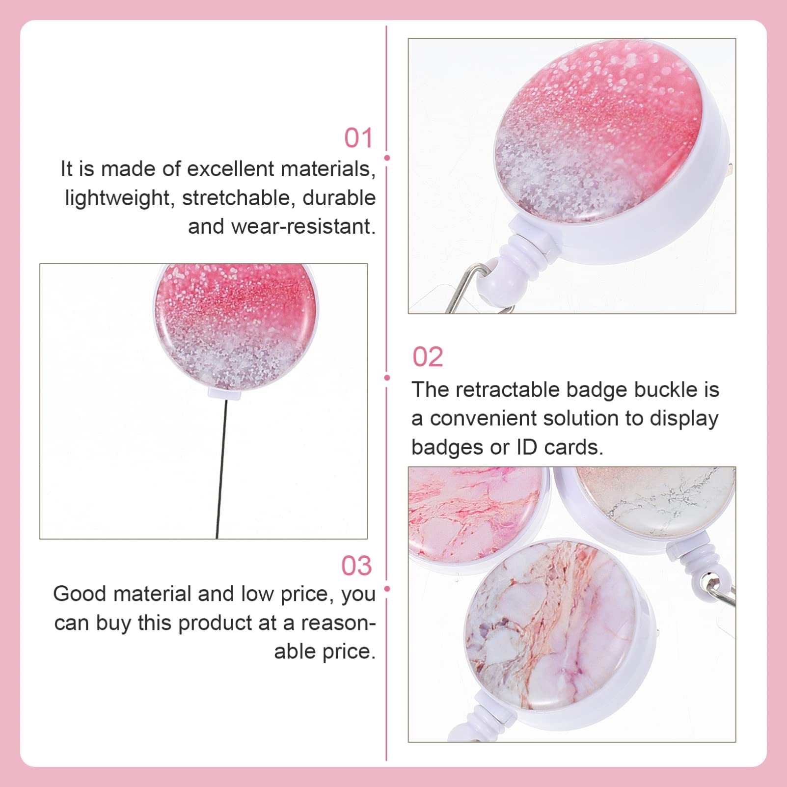 Lurrose 16 Pz fermaglio distintivo accessori per ufficio portabadge Badge per studenti portatessera badge nominativi porta badge fibbie per badge fibbie per carte dei dipendenti AbS