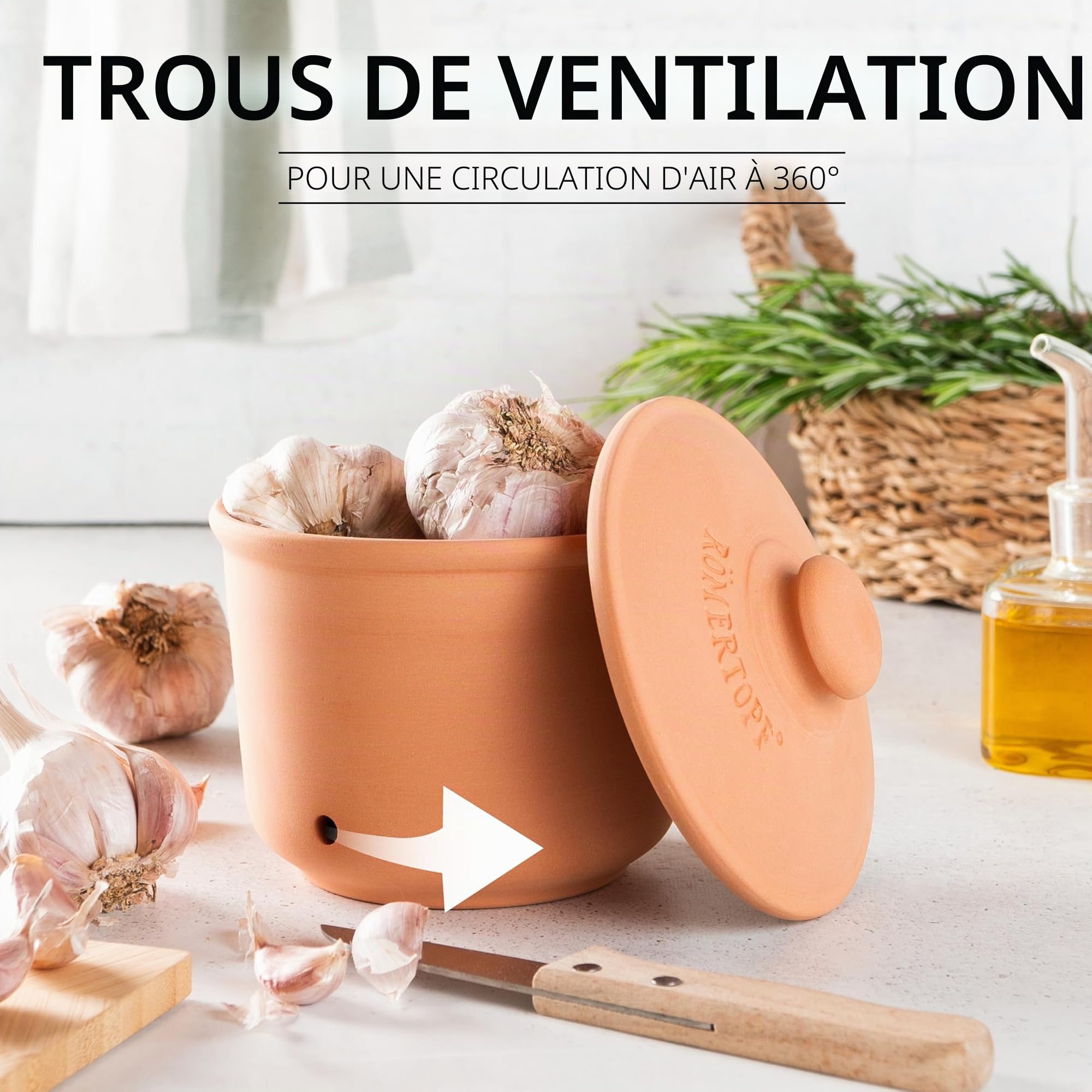 Römertopf 414 05 ail Pot de Rangement Peut contenir 200 g