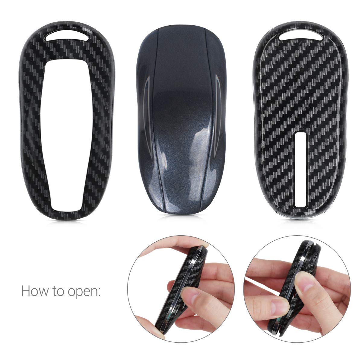 Kwmobile Coque De Clé Compatible Avec Clé De Voiture Tesla Model S